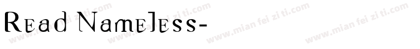 Read Nameless字体转换
